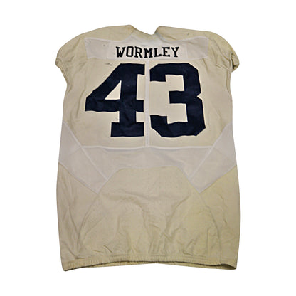Chris Wormley Michigan Wolverines #43 2016 Practice Used White Jordan Brand Jersey - Back View