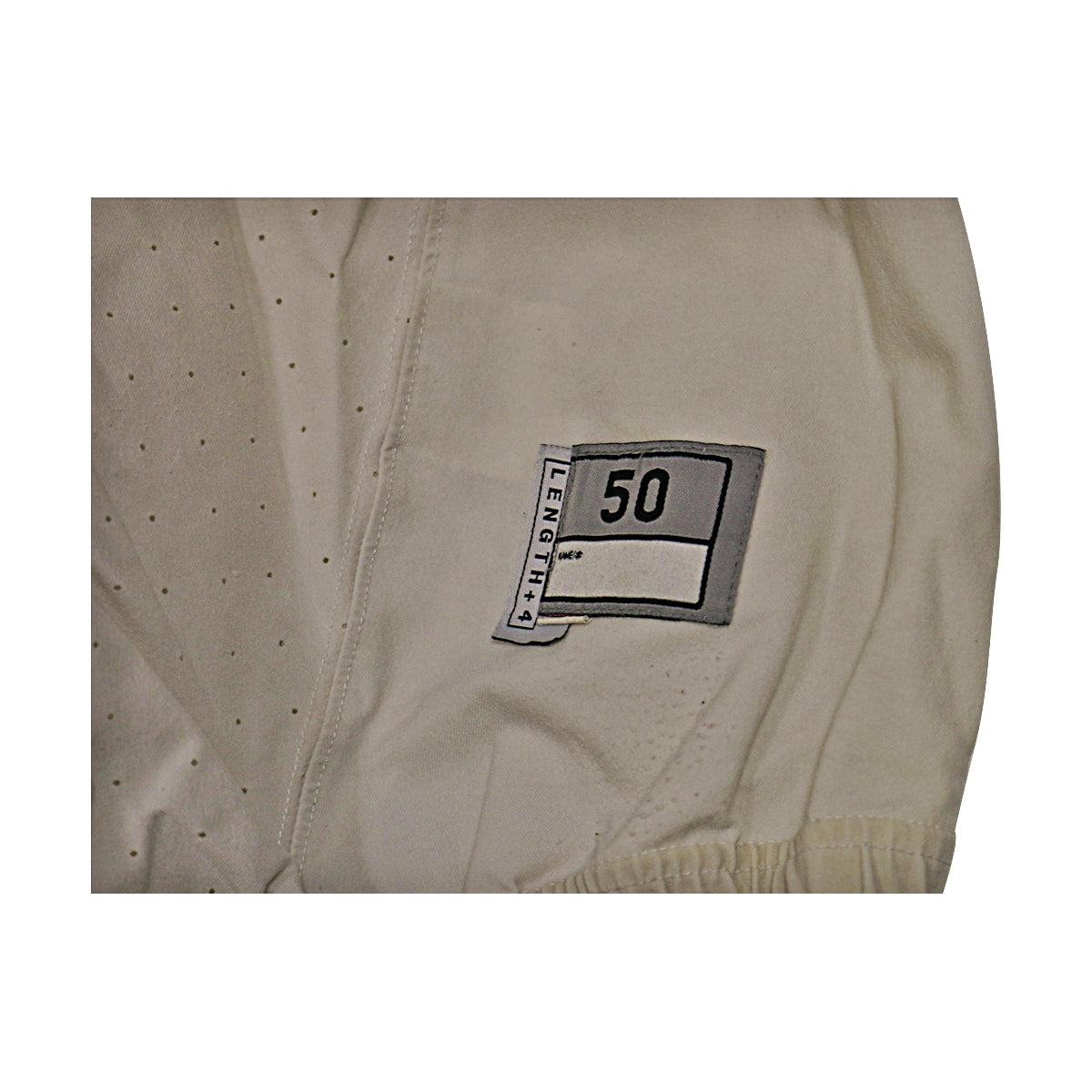 Michael Dwumfour Michigan Wolverines #50 2016 Practice Used White Jordan Brand Jersey - Tag View