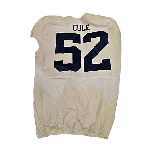 Mason Cole Michigan Wolverines #52 2016 Practice Used White Jordan Brand Jersey - Back View