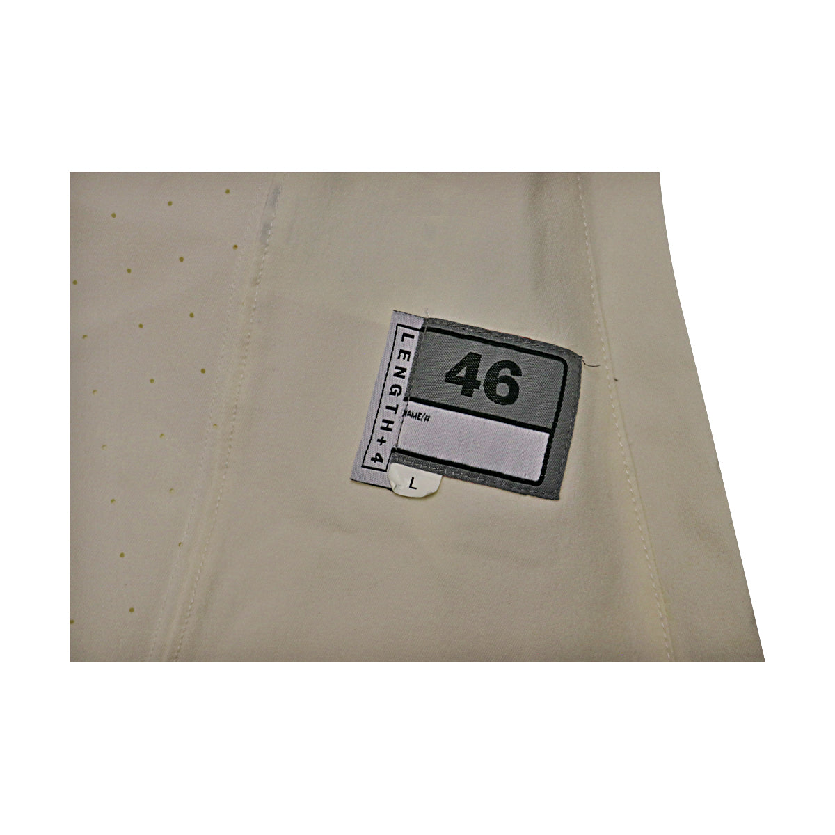 Mike McCray Michigan Wolverines #94 2017 Practice Used White Jordan Brand Jersey - Tag View