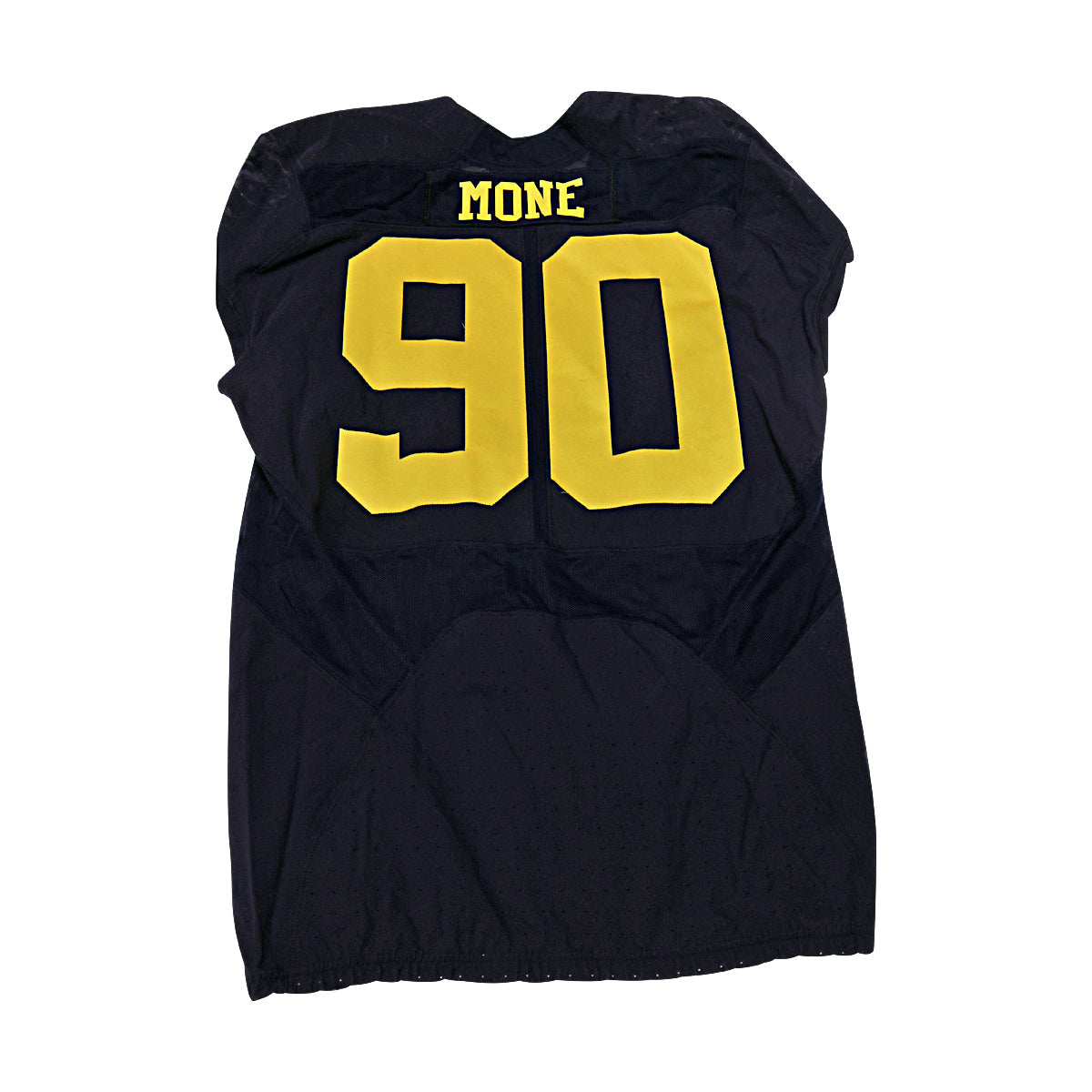 Bryan Mone Michigan Wolverines #90 Practice Used Navy Jordan Brand Jersey - Back View