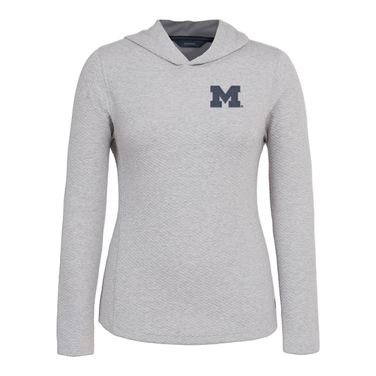 Michigan Wolverines Ladies Bellifield Grey Pullover