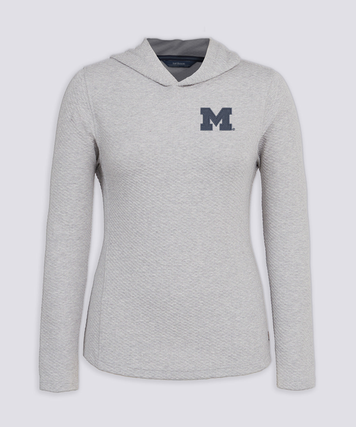 Michigan Wolverines Ladies Bellifield Grey Pullover - Front View