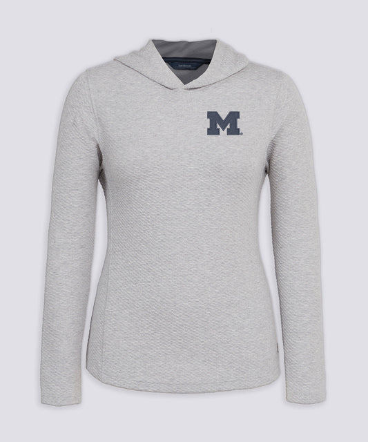 Michigan Wolverines Ladies Bellifield Grey Pullover