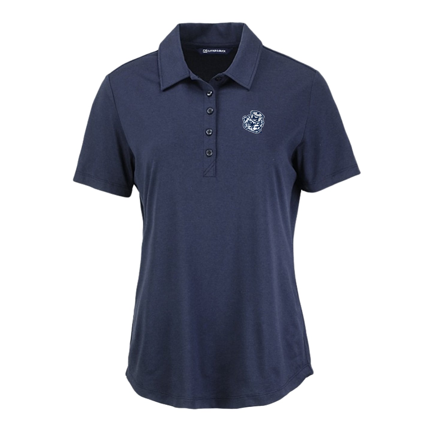 Michigan Wolverines Vault Women's Coastline Epic Comfort Eco Polo In Navy - Front View
