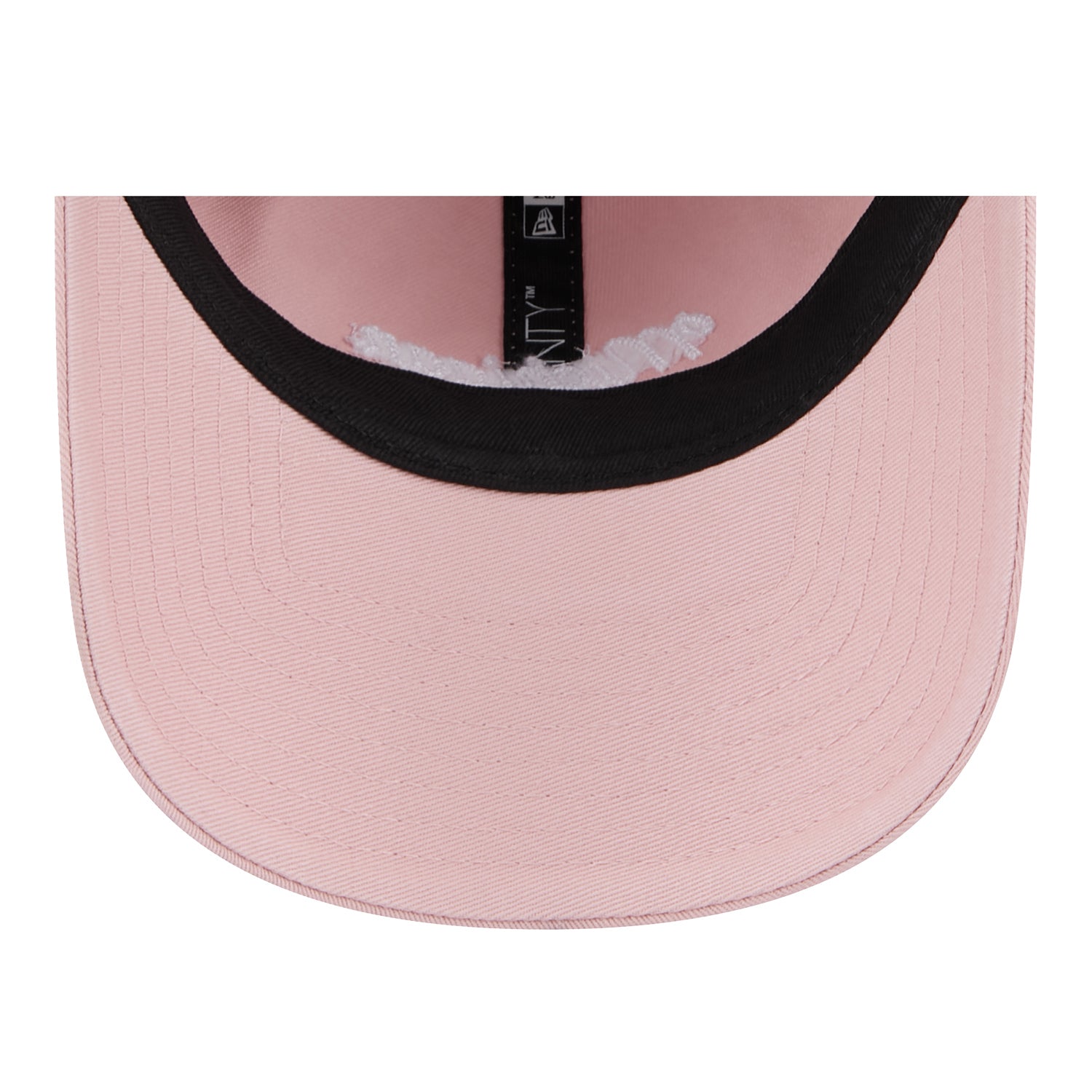 Ladies University of Michigan New Era Throwback Pink Hat- Under Visor View