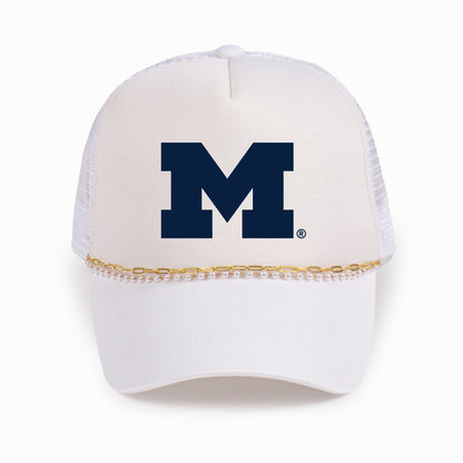 Michigan Wolverines Ponyflo Ladies Chain Trucker Hat