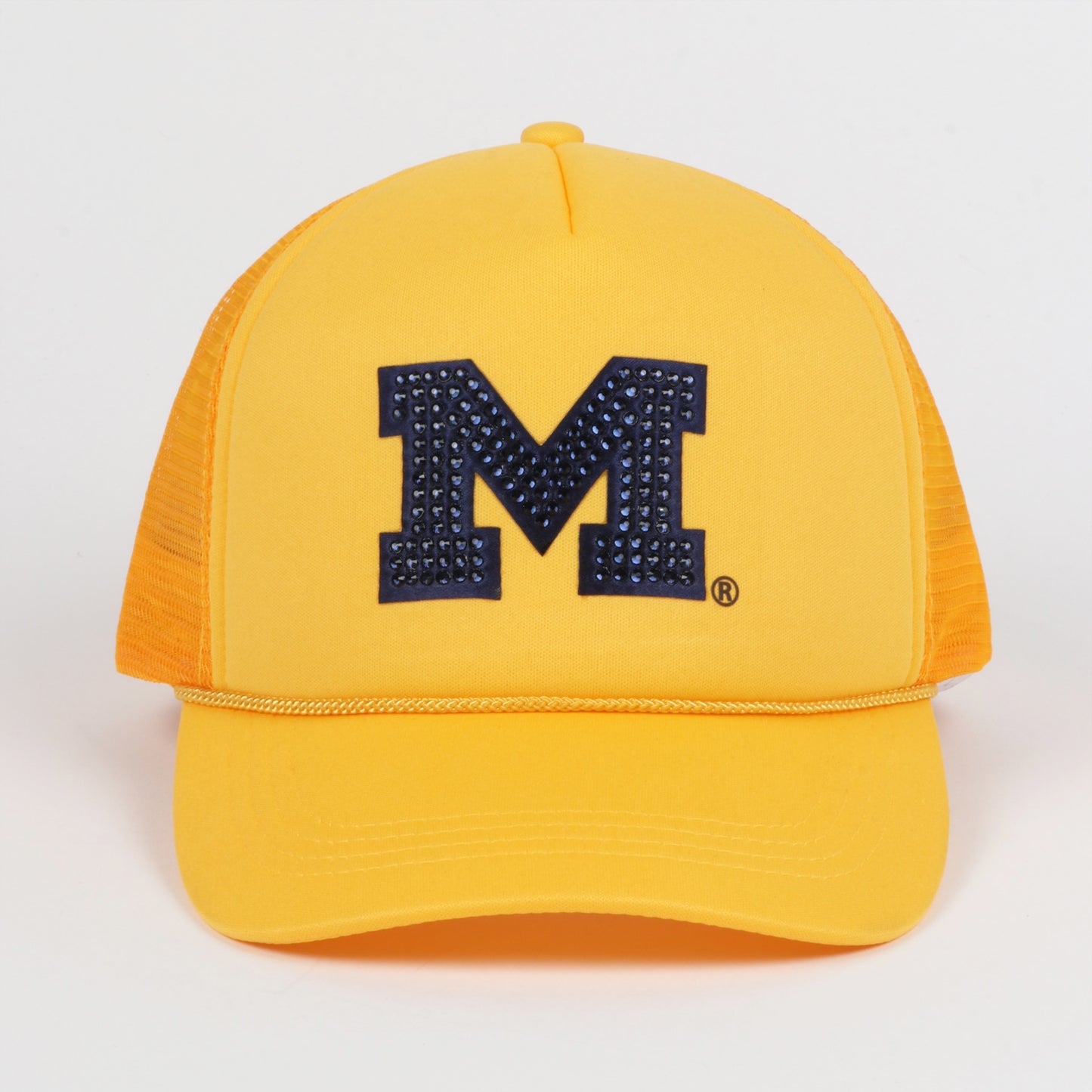 Michigan Wolverines Ponyflo Ladies Bling Trucker Hat