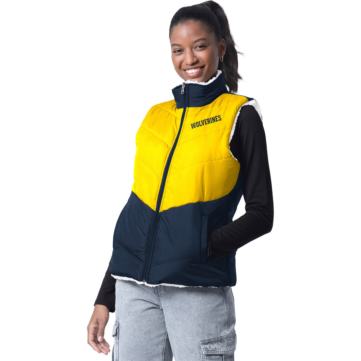 Michigan Wolverines Women's G III Reversible Vest