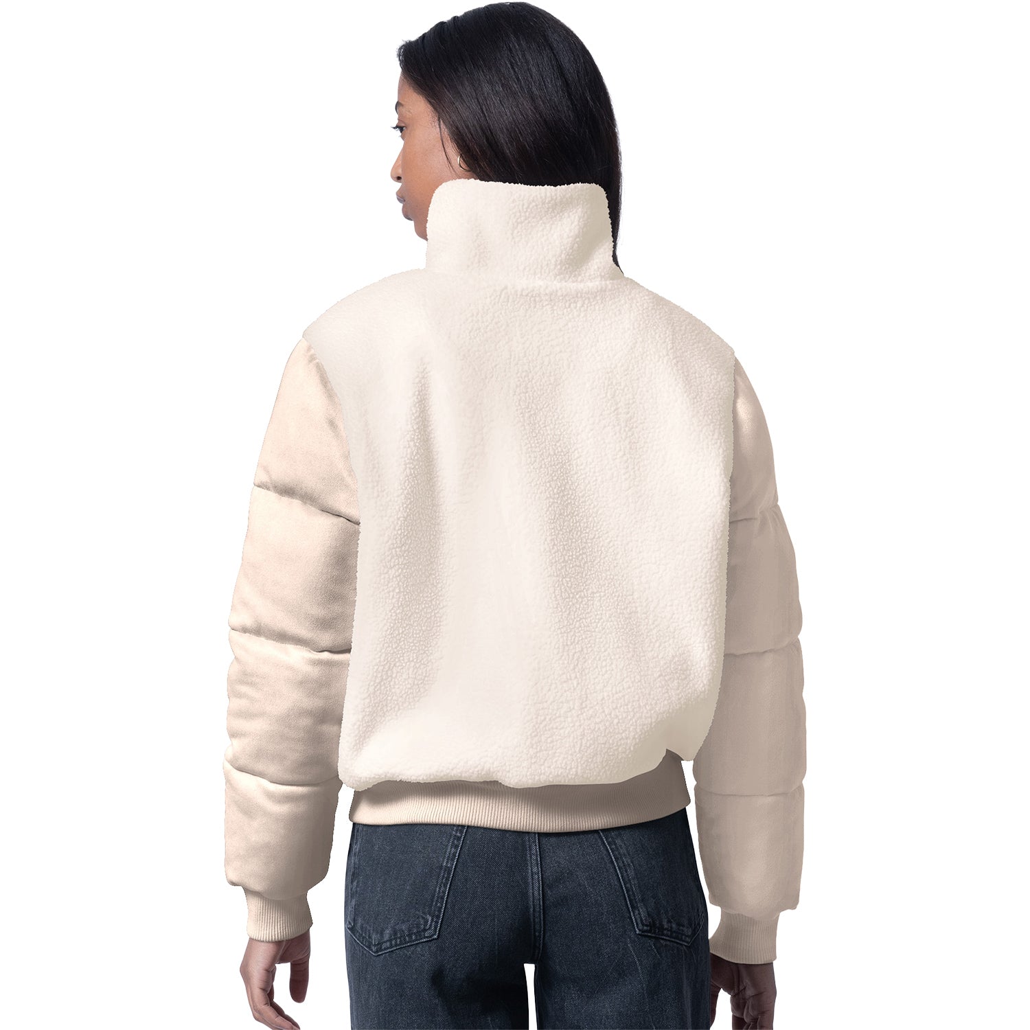 Michigan Wolverines Women's G III Cheerleader Jacket In White - Back View