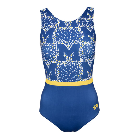 Michigan Wolverines Block M Adult Leotard In Blue - Front View