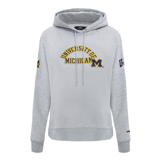Women's Michigan Wolverines Pro Standard University of Michigan Grey Hoodie - Front View