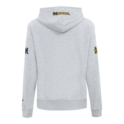 Women's Michigan Wolverines Pro Standard University of Michigan Yellow Hoodie - Back View