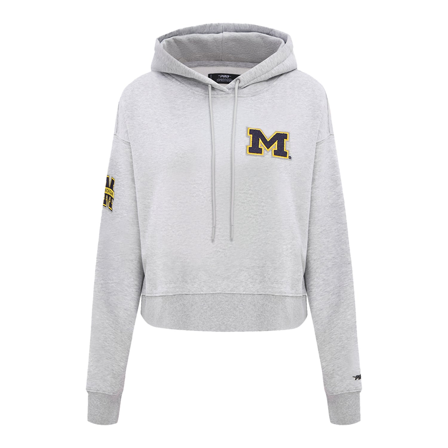 Women's Michigan Wolverines Pro Standard Cropped Hoodie - Front View