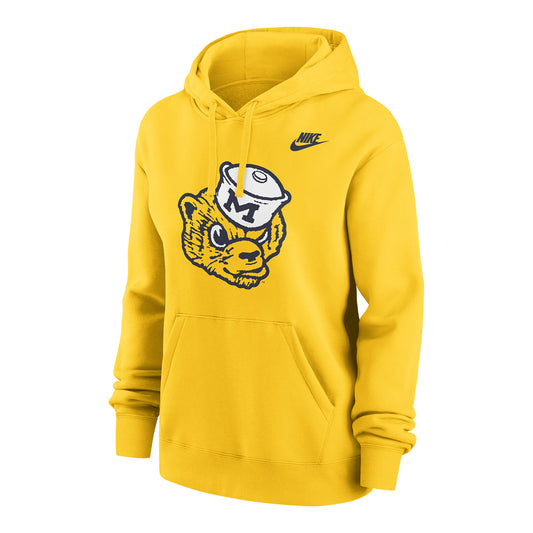 Women's Michigan Wolverines Nike Legacy Logo Fleece Hoodie - Front View