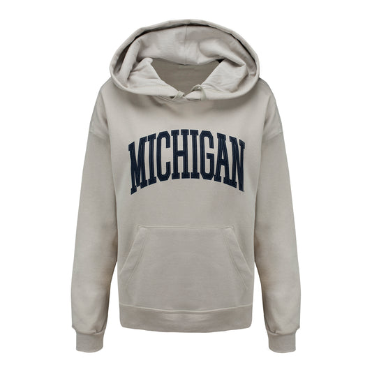 Ladies Michigan Wolverines Champion Hooded Sweatshirt - Front View