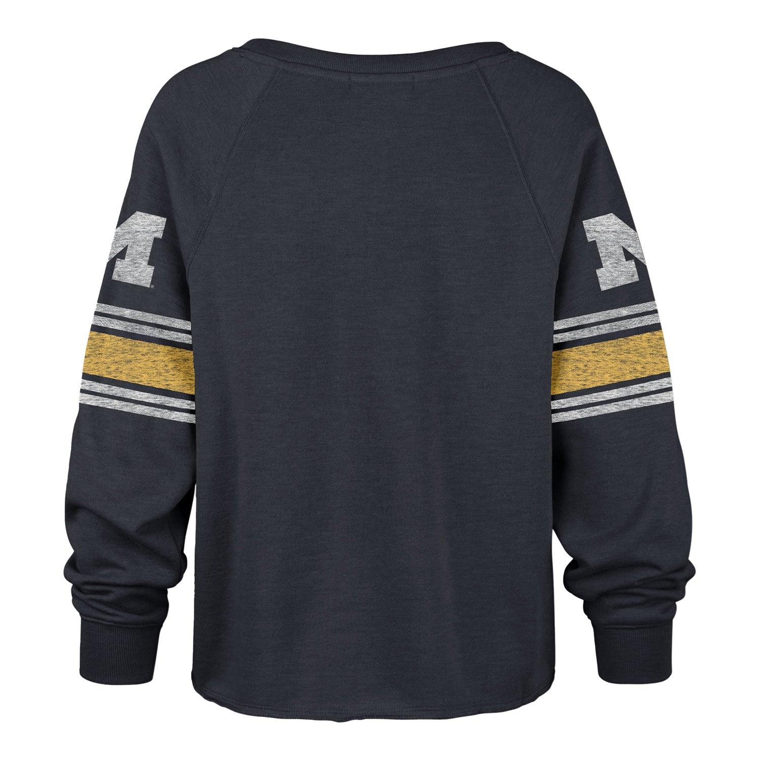 Michigan Wolverines '47 Brand Blue Womens Atlas Allie Crewneck - Back View