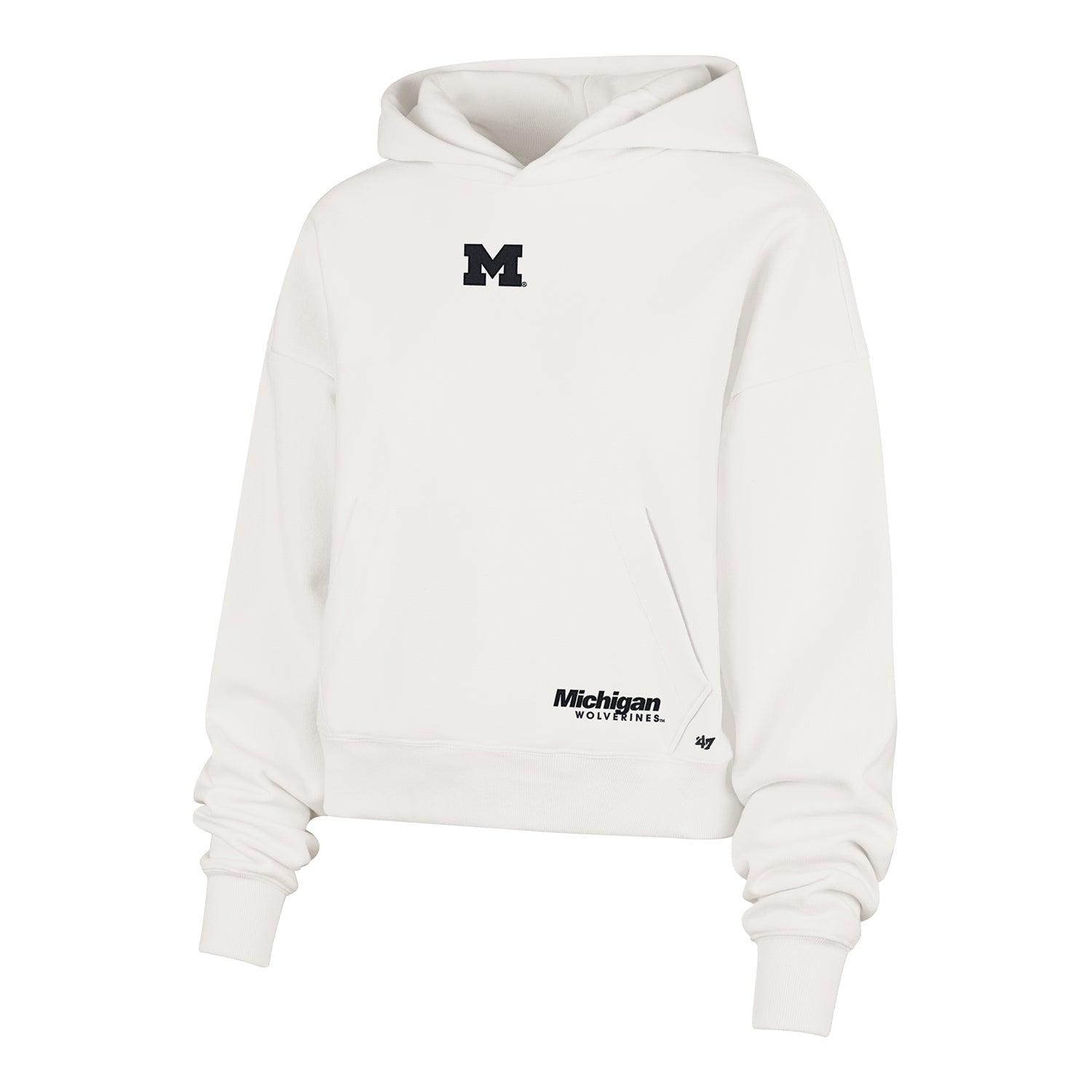 Michigan Wolverines Women's White Sue Foundation Hoodie - Front View