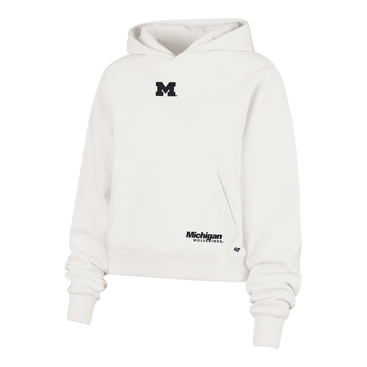 Michigan Wolverines Women's White Sue Foundation Hoodie - Front View