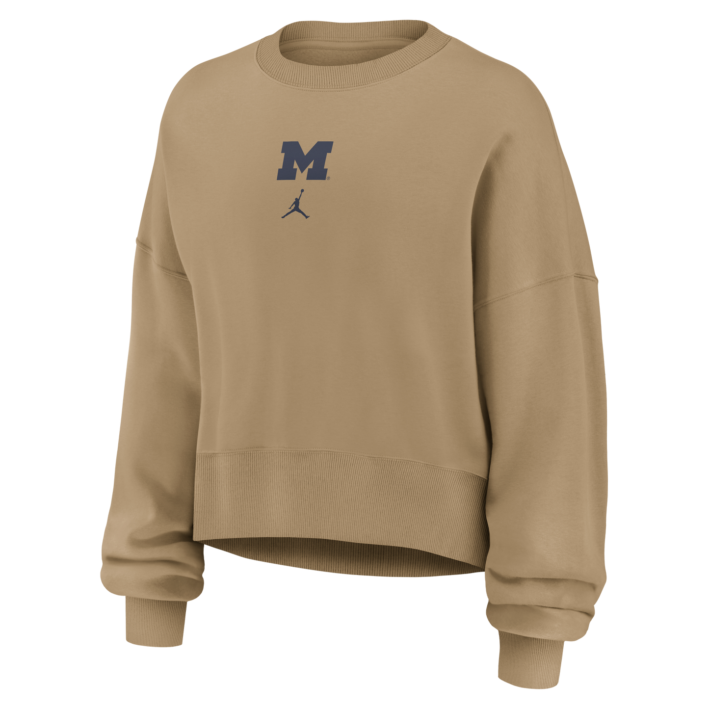 Michigan Wolverines Nike Women's Brown 2-Hit Phoenix Crewneck Sweatshirt