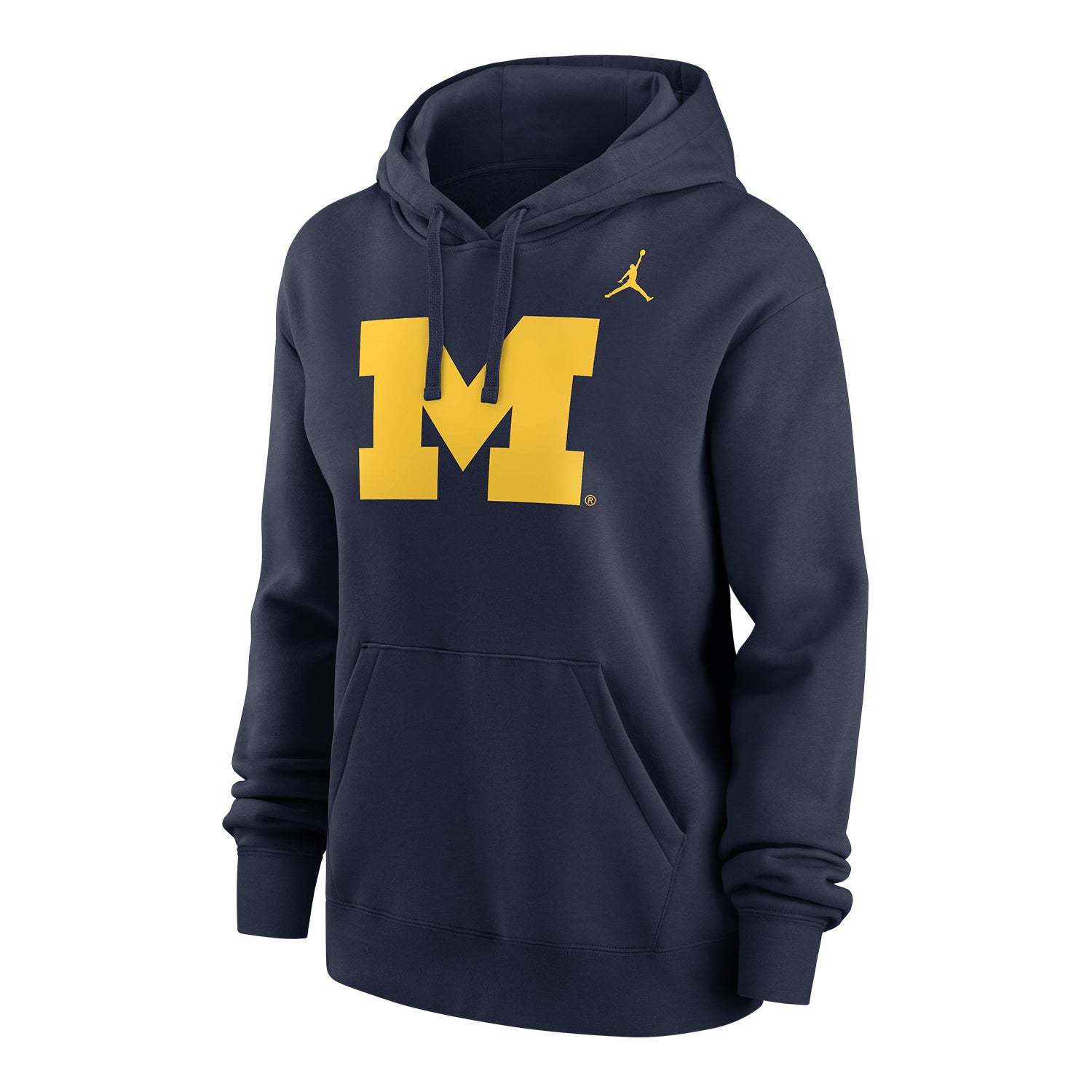 Michigan Wolverines Jordan Women's Lightweight Phoenix Hoodie In Navy - Front View