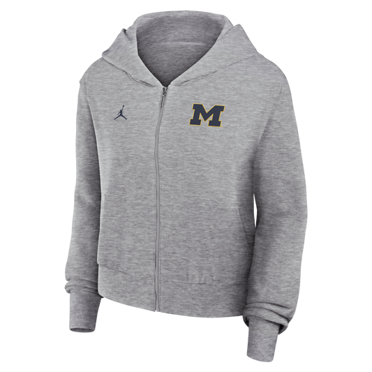 Michigan Wolverines Jordan Ladies Block M Full Zip Hoodie