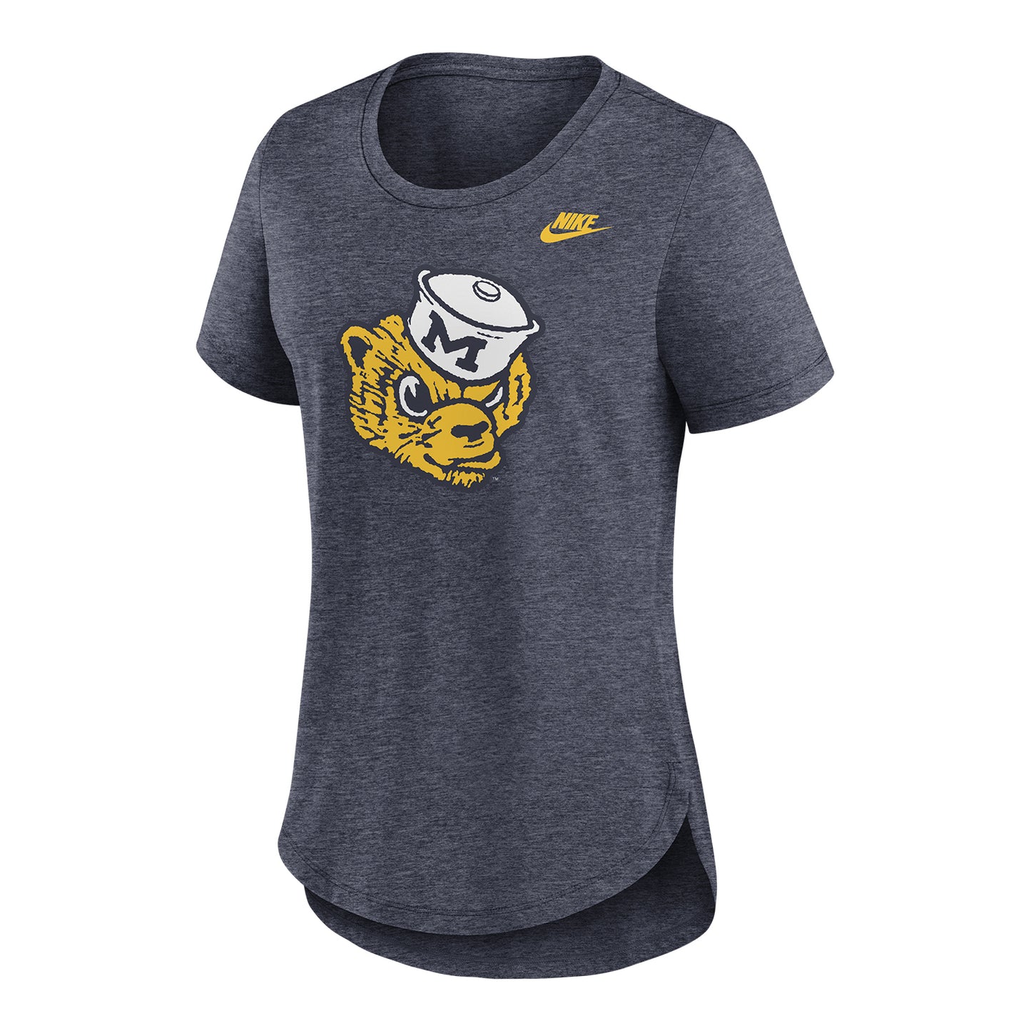 Michigan Wolverines Women's Nike Blue Legacy Logo T-Shirt - Front View