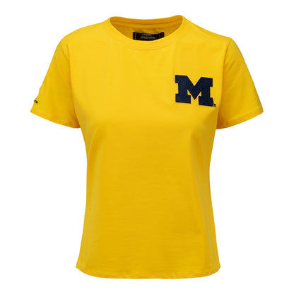 Ladies Michigan Wolverines Pro Standard T-Shirt - Front View