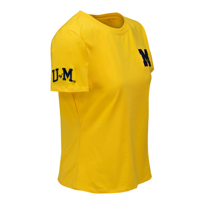 Ladies Michigan Wolverines Pro Standard T-Shirt - Angled View