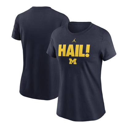 Michigan Wolverines Women's Jordan Brand Blue Ultimate Chant T-Shirt - Multi View