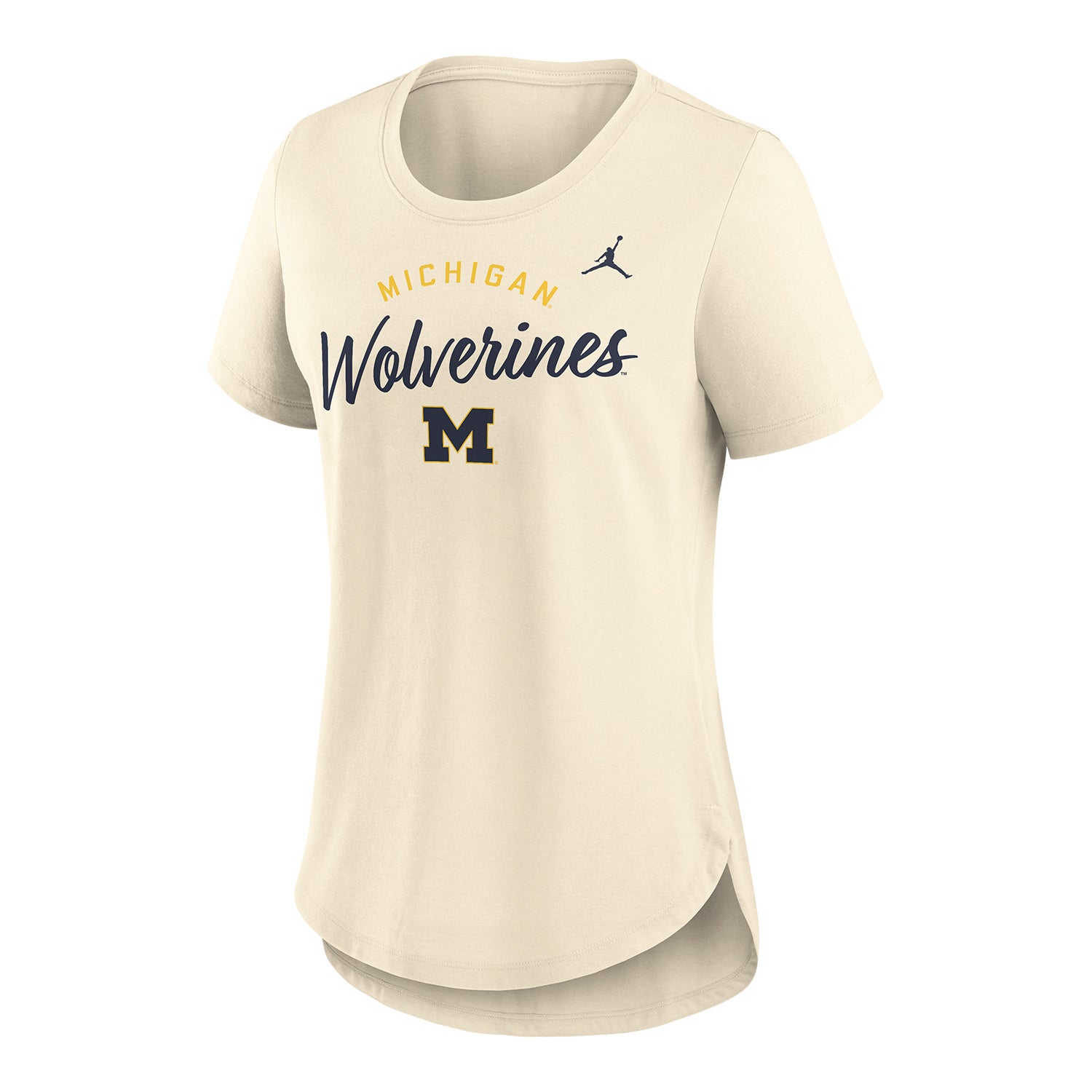 Ladies Michigan Wolverines Jordan Triblend T-Shirt - Front View