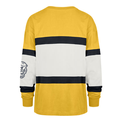 Michigan Wolverines Breezyway Archive Long Sleeve T-Shirt In Maize - Back View