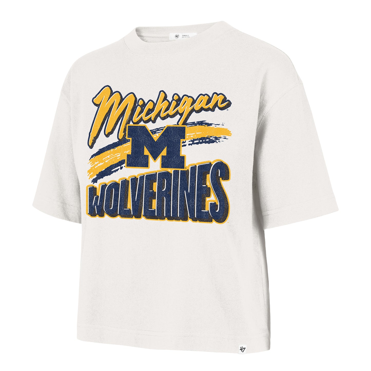 Michigan Wolverines '47 Ladies White Reed City Graphic T-Shirt
