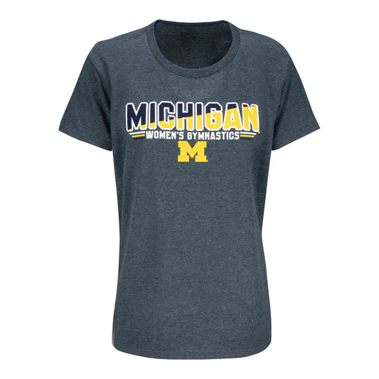 Michigan Wolverines Women's Gymnastics Wordmark Tee
