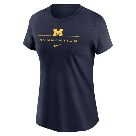 Michigan Wolverines Ladies Go Blue Gymnastics Tee