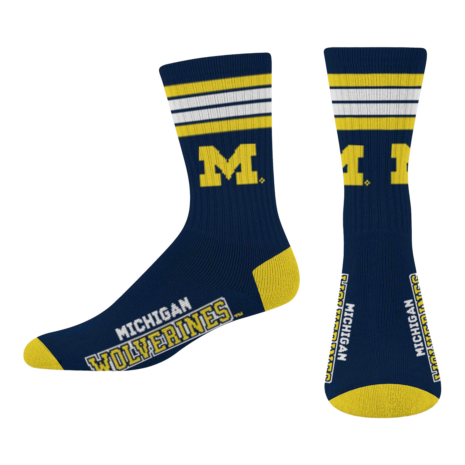 Michigan Wolverines MVP Navy Socks - Main View