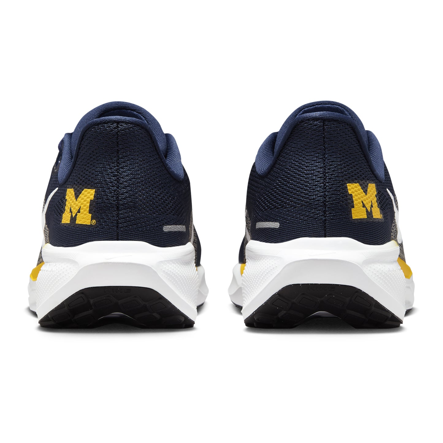 Michigan Wolverines Nike Pegasus Zoom 41 Shoes In Navy - Back View