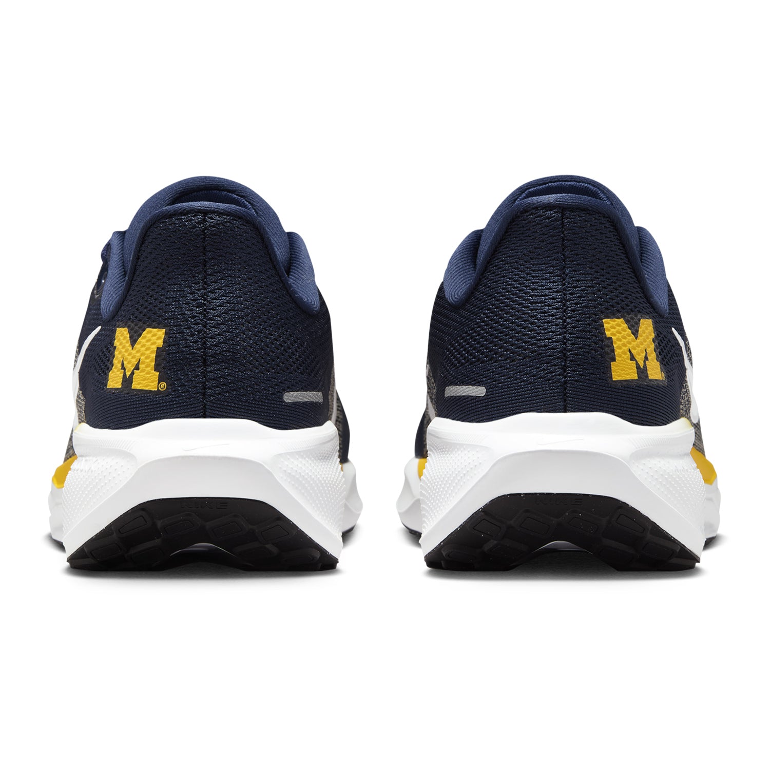 Michigan Wolverines Nike Pegasus Zoom 41 Shoes In Navy - Back View