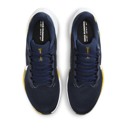 Michigan Wolverines Nike Pegasus Zoom 41 Shoes In Navy - Above View