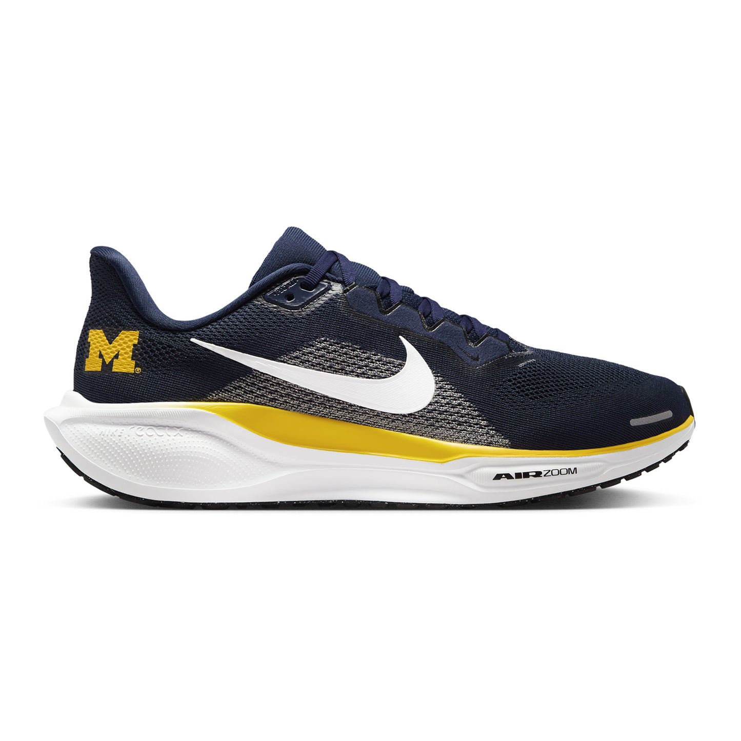 Michigan Wolverines Nike Pegasus Zoom 41 Shoes In Navy - Outside View 2