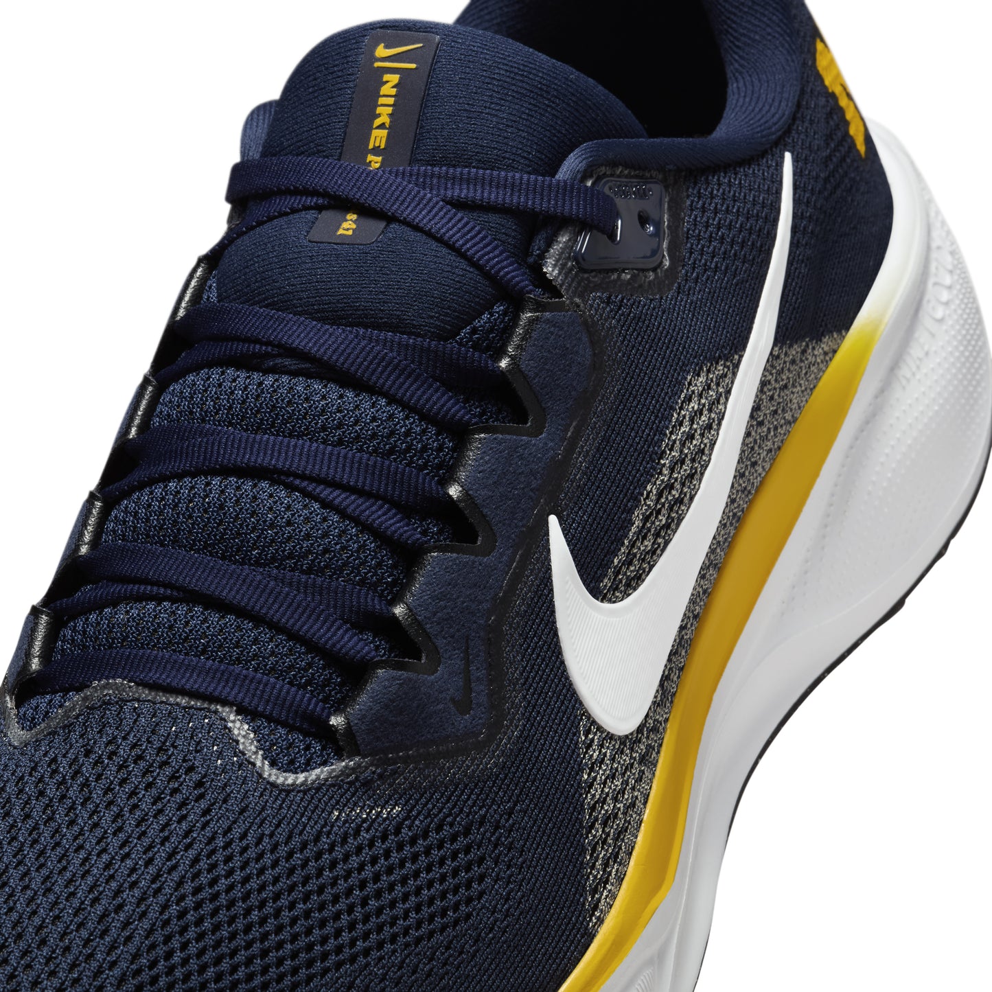 Michigan Wolverines Nike Pegasus Zoom 41 Shoes In Navy - Close View