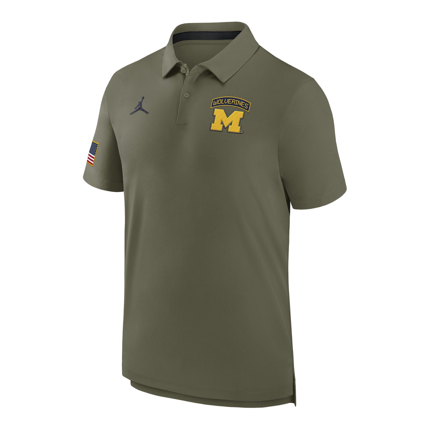 Michigan Wolverines Jordan Military Polo The M Den Shop