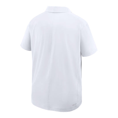Michigan Wolverines Jordan White Woven Polo - Back View