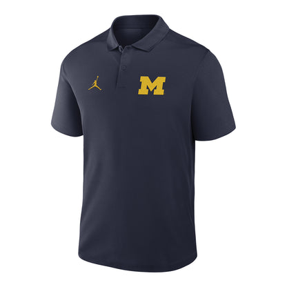Michigan Wolverines Nike Jordan Navy Victory Polo - Front View