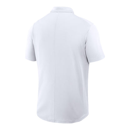 Michigan Wolverines Jordan Nike Victory Vault White Polo In White - Back View