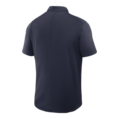 Michigan Wolverines Jordan Fast Break Navy Polo In Black - Back View
