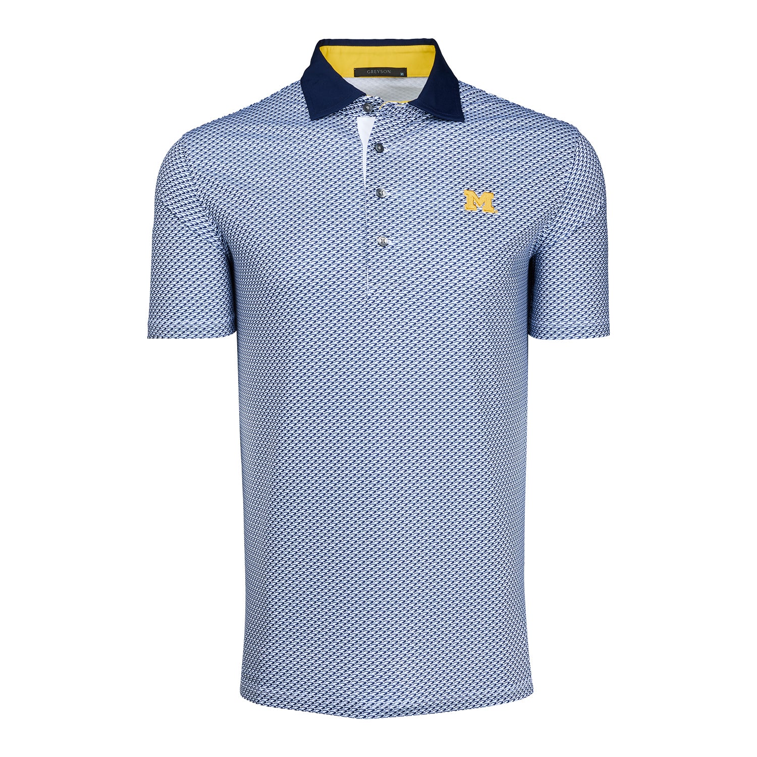 Michigan Wolverines Navy Custom Arctic Polo - Front View