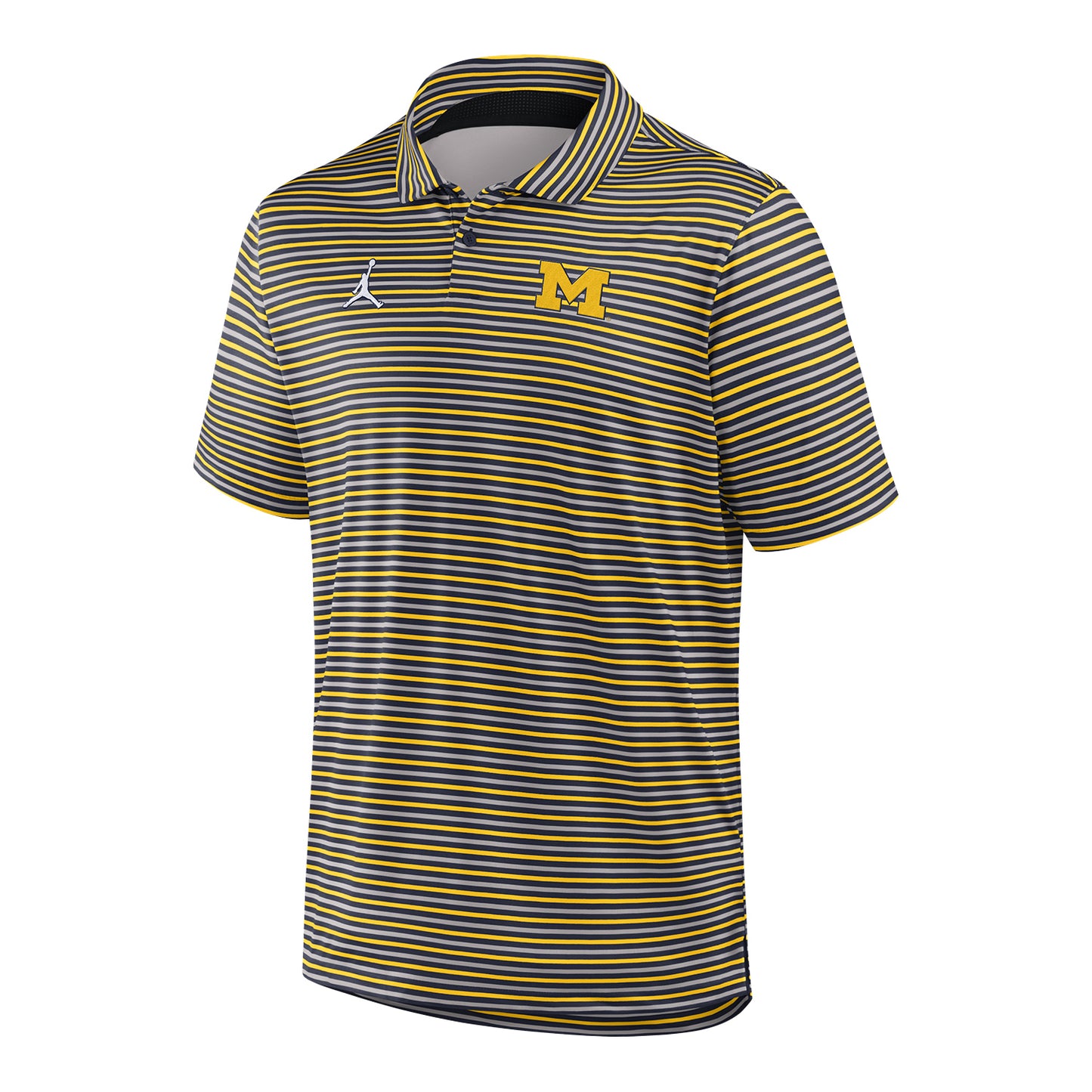 Michigan Wolverines Coaches Premium Tour Stripe Dri-FIT Polo