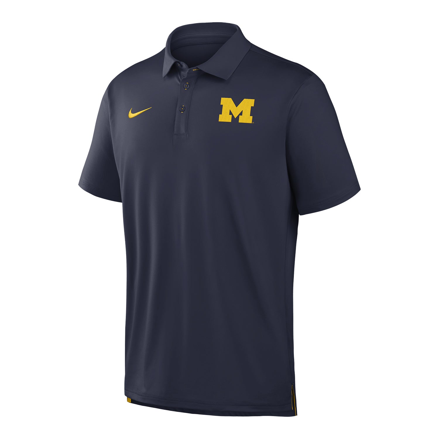 Michigan Wolverines Nike Navy Dri-Fit Tour Polo - Front View