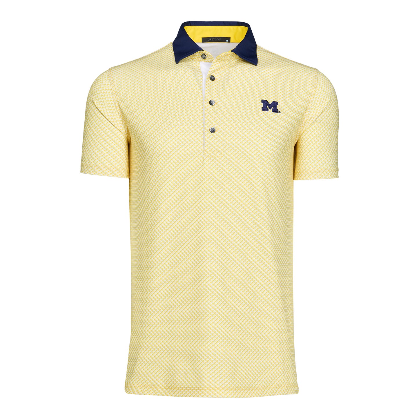 Michigan Wolverines Yellow Wing Helmet Polo